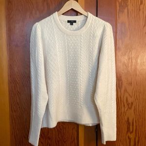 J. Crew Ivory Knit Sweater wool Blend